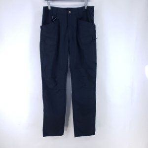 Tactical Utility Cargo Pants Men's Sz Large Black Gusseted Double Knee